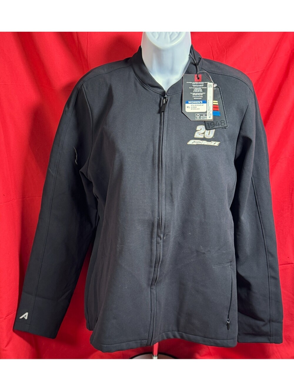 Antigua Christopher Bell Black Regard Full Zip Jacket NASCAR Women's Size XL NEW